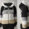 IsoUde Lamb Wool Padded Coat, 2024 New Contrasting Lamb Wool Padded Coat, Fuzzy Winter Jacket With Pockets (caramel colour,M) view 4