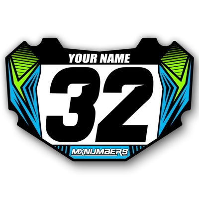 MxNumbers Custom BMX Plate Decal Insert for STACYC Multicolor Racing Graphics
