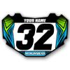 MxNumbers Custom BMX Plate Decal Insert for STACYC Multicolor Racing Graphics view 1