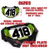 MxNumbers Custom BMX Plate Decal Insert for STACYC Multicolor Racing Graphics view 2