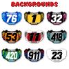 MxNumbers Custom BMX Plate Decal Insert for STACYC Multicolor Racing Graphics view 4