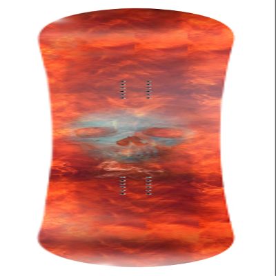 Snowboard Wrap # 238 - Fire - Smoke - Skull Snowboard Graphic Wrap - Laporte Graphics - Includes Application Squeegee - 14 inch x 65 inch fits Most Snowboards