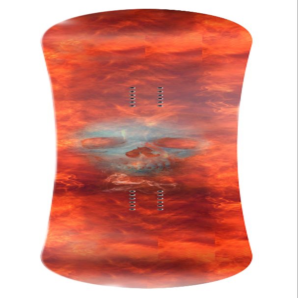 Snowboard Wrap # 238 - Fire - Smoke - Skull Snowboard Graphic Wrap - Laporte Graphics - Includes Application Squeegee - 14 inch x 65 inch fits Most Snowboards