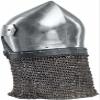 MEDIEVALZONE STORE Medieval Custom SCA HNB 18 Gauge Steel Medieval Combat Bascinet Chainmail Helmet view 3