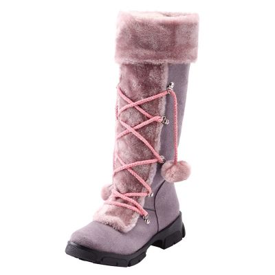 HINDOLA Women's Snow Boots Anti-Slip Waterproof Outdoor Shoes Fashion Winter Mid Calf Boots Warm Fur Lined Comfortable Booties for Women