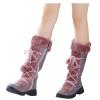 HINDOLA Women's Snow Boots Anti-Slip Waterproof Outdoor Shoes Fashion Winter Mid Calf Boots Warm Fur Lined Comfortable Booties for Women view 2