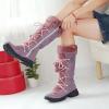 HINDOLA Women's Snow Boots Anti-Slip Waterproof Outdoor Shoes Fashion Winter Mid Calf Boots Warm Fur Lined Comfortable Booties for Women view 3