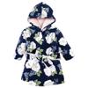 Hudson Baby Unisex Baby Mink with Faux Fur Lining Pool and Beach Robe Cover-ups, White Peonies, 18-24 Months view 1