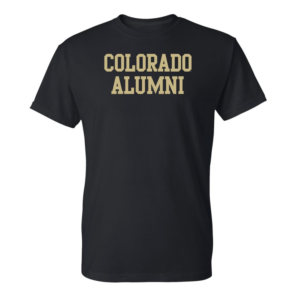 AS05 - University of Colorado Buffaloes Alumni Block T Shirt - 2X-Large - Black