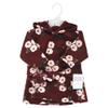 Hudson Baby Unisex Baby Mink with Faux Fur Lining Pool and Beach Robe Cover-ups, Burgundy Floral, 6-12 Months view 2
