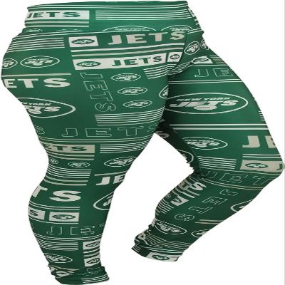 Zubaz NFL New York Jets Team Color Women's Leggings, Column 24 Style, Large