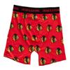 Calhoun NHL Surf & Skate Mens Boxer Briefs with Scatter Team Logo - 2 Pack (Large, Chicago Blackhawks) view 3