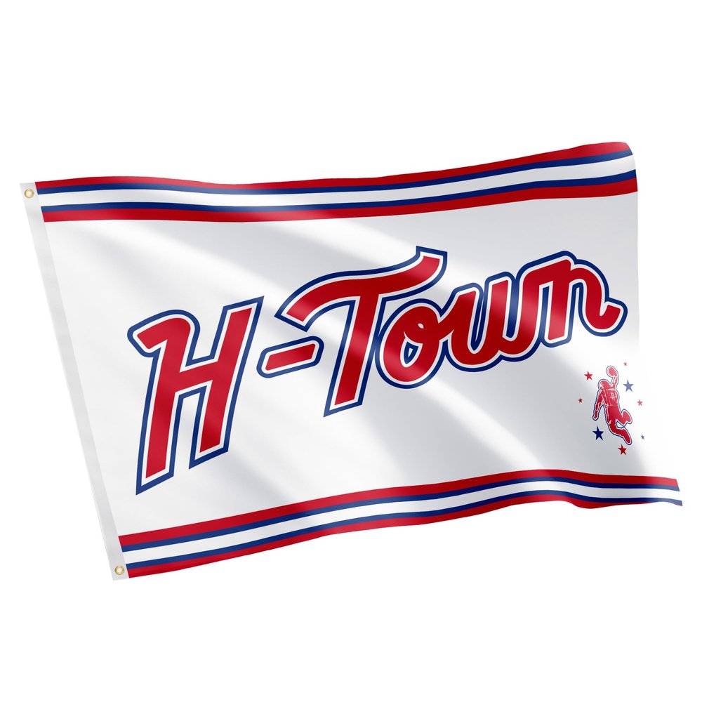 Desert Cactus Houston Rockets Flag NBA 100% Polyester Indoor Outdoor 3x5 feet National Basketball Association Team Flags (Flag City Edition 2023 A)