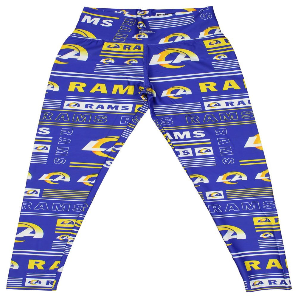 Zubaz NFL Los Angeles Rams Team Color Women's Leggings, Column 24 Style, X-Large