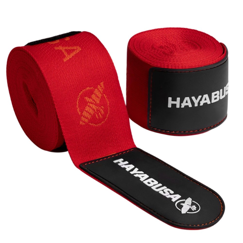 Hayabusa Deluxe Boxing Hand Wraps for Men and Women MMA, Kickboxing and Muay Thai - Red, 180
