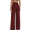 DIGITMON Womens Comfort Loose Fit Wide Leg Jogger Lightweight Yoga Running Pants with Pockets (Maroon, 2X-Large) view 2