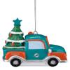FOCO Miami Dolphins NFL Snowman in a Truck Ornament view 3