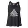 Go All Out Medium Black Women Flowy Cute Swirly Merry Christmas Modern Tree Holiday Party Sleeveless Tank Top T-Shirt view 1