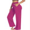 DIGITMON Womens Comfort Loose Fit Wide Leg Jogger Lightweight Yoga Running Pants with Pockets (Fuchsia, X-Large) view 1