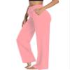 DIGITMON Womens Comfort Loose Fit Wide Leg Jogger Lightweight Yoga Running Pants with Pockets (Pink, 2X-Large) view 1