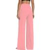 DIGITMON Womens Comfort Loose Fit Wide Leg Jogger Lightweight Yoga Running Pants with Pockets (Pink, 2X-Large) view 2