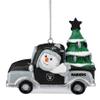 FOCO Las Vegas Raiders NFL Snowman in a Truck Ornament view 1
