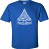 5X-Large Royal Mens Cute Swirly Merry Christmas Modern Tree Holiday Party T-Shirt view 2
