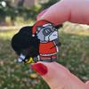 Kolorspun Golf Ball Marker with Magnetic Hat Clip (Raccoon Santa) view 2