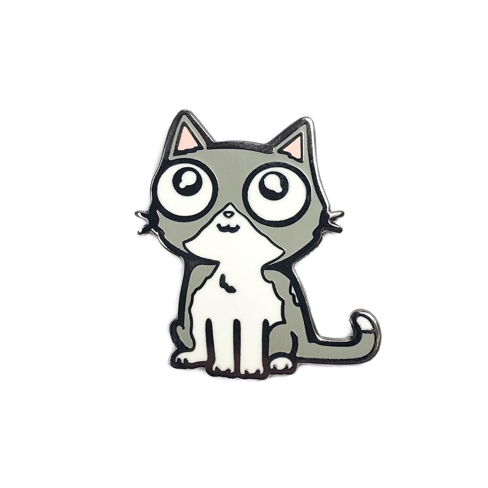 Kolorspun Golf Ball Marker with Magnetic Hat Clip (Grey Cat)