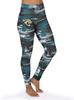 Zubaz NFL Jacksonville Jaguars Team Color Brushed Paint Leggings, X-Small view 1