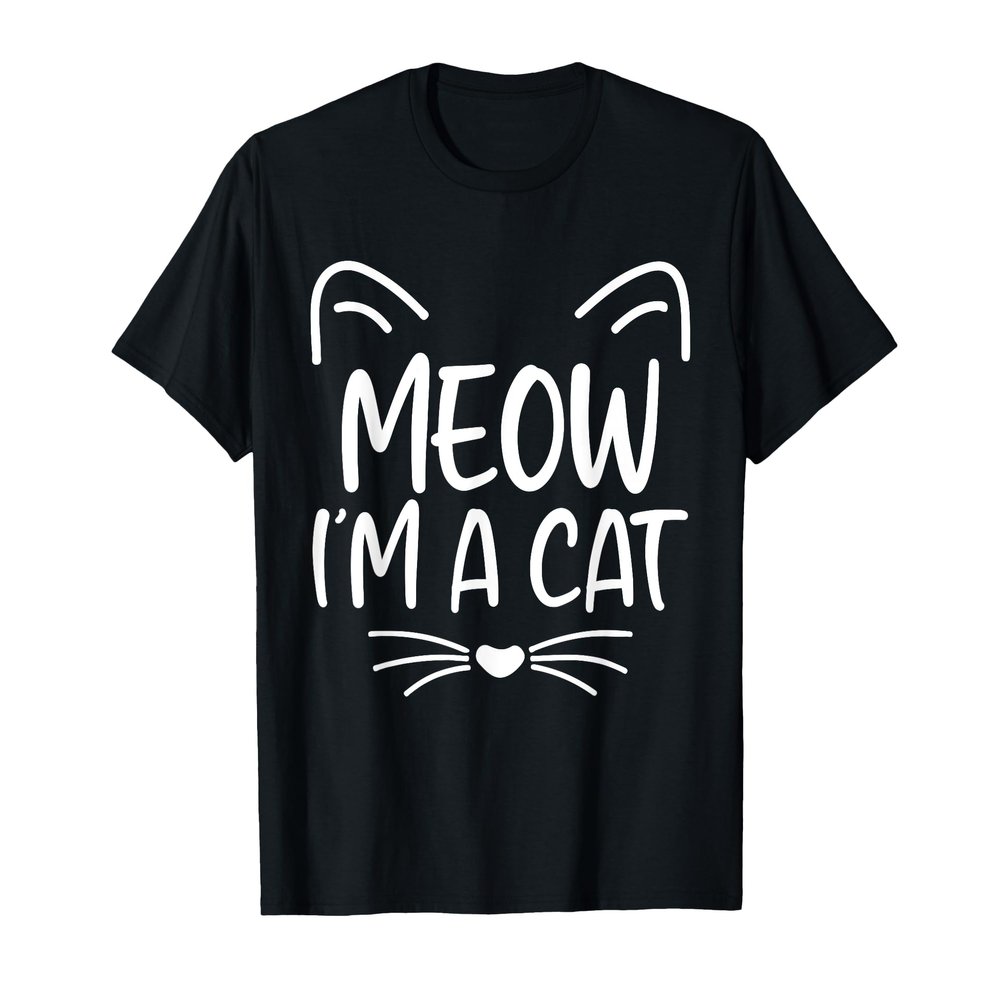 Meow I'm A Cat Funny Cat Lover Halloween Costume Men Women Kids T-Shirt
