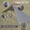 Onewind Lightweight Bushcraft Poncho Shelter, Solitary Shelter Cape Emergency Survival Shelter Tent Ultralight Minimalist Shelter for Camping Hiking Backpacking Bug Out Bag, OD Green view 3