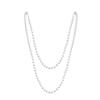 150cm Long Layered 1920s Imitation Pearl Choker Necklace Baroque Strands Beads Pearl Choker for Women Wedding Bridal Jewelry Gifts-150cm white40g view 1