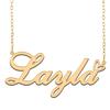A168A Layla Custom Name Necklace Customized Personalized Plated Name Necklace for Mother Daughter Christmas New Year Gold view 1