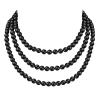 150cm Long Layered 1920s Imitation Pearl Choker Necklace Baroque Strands Beads Pearl Choker for Women Wedding Bridal Jewelry Gifts-black view 1