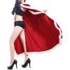 Michellecmm Christmas Halloween Costumes Cloak, Mrs. Claus Santa Xmas Velvet Hooded Cape Robe for Masquerade Party (Red, S) view 4