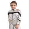 Aislor Kids Girls Shiny Baseball Jacket Long Sleeve Sparkle Metallic Zipper Bomber Jacket Coat Outerwear Clubwear Type B Silver 12 Years view 4