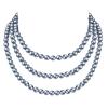 150cm Long Layered 1920s Imitation Pearl Choker Necklace Baroque Strands Beads Pearl Choker for Women Wedding Bridal Jewelry Gifts-grey view 1
