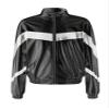 Aislor Kids Girls Shiny Baseball Jacket Long Sleeve Sparkle Metallic Zipper Bomber Jacket Coat Outerwear Clubwear Type B Black 16 Years view 3