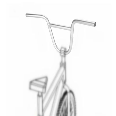 AkiiGer BMX Handlebar 22.2mm Bike Riser Handlebar, Length 680mm, Bicycle Handle Bars Aluminium Alloy Silver