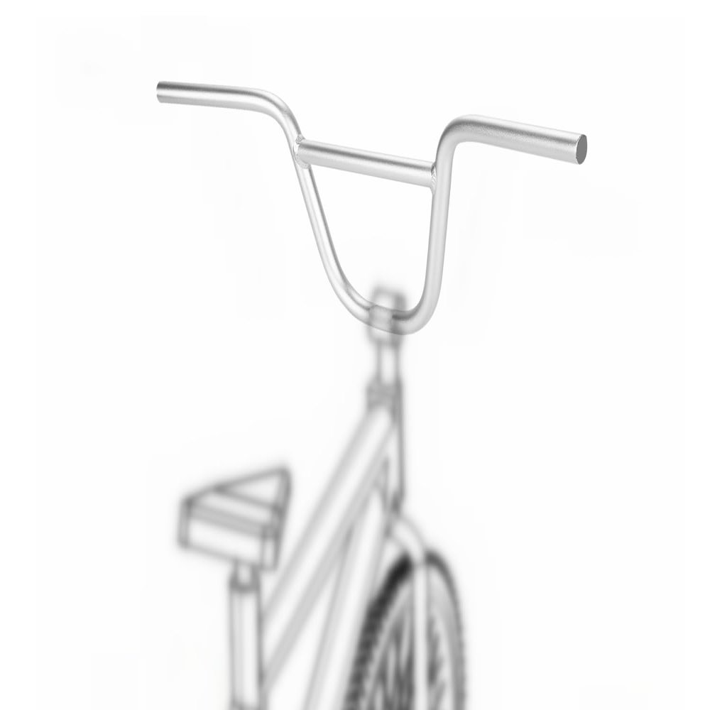 AkiiGer BMX Handlebar 22.2mm Bike Riser Handlebar, Length 680mm, Bicycle Handle Bars Aluminium Alloy Silver