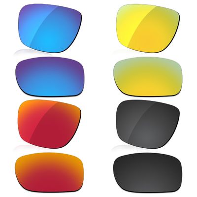 LenzReborn Polarized Lens Replacement for Oakley Holbrook XL OO9417 Sunglass - Dark Black+Ice Blue+Fire Red+Golded Yellow