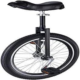 MDybf Bicycle Unicycle with 16/18/20 Inch Wheels, Adjustable Unicycle Seats, Mountain Tire Balance, Bicycle (Color : Black, Size : 18 inch)