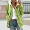 SHAOBGE Today Women Zipper Hoodie Hooded Sweatshirt Coat Womens Fall Coat 2023 Threadbare Jacket Womens Sherpa Lined Coat Open Box Deals view 2