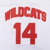 CAIYOO Mens Wildcats High School Jersey 14 Troy Bolton 8 Chad Danforth Basketball Jersey (14 White, Medium) view 3