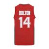 CAIYOO Mens Wildcats High School Jersey 14 Troy Bolton 8 Chad Danforth Basketball Jersey (14 Red, Large) view 2