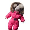Neutral Baby Snowsuits Hoodie Jumpsuit Bodysuits Infant Winter Padded Thick Coat Outfit Newborn Bunting (Red, 9 Months) view 1