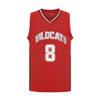 CAIYOO Mens Wildcats High School Jersey 14 Troy Bolton 8 Chad Danforth Basketball Jersey (8 Red, Large) view 1