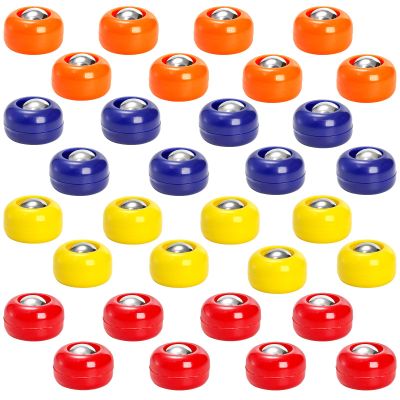 TOPZEA 32 Pieces Mini Shuffleboard Replacement Pucks, Shuffleboard Rollers Set Mini Tabletop Curling Sliders Beads Board Game Equipment for Indoor Game, Home Leisure Sport Accessories