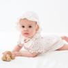 pureborn Baby Bucket Hat for Infant Boys Girls Hat White Evelet 6-12M view 2